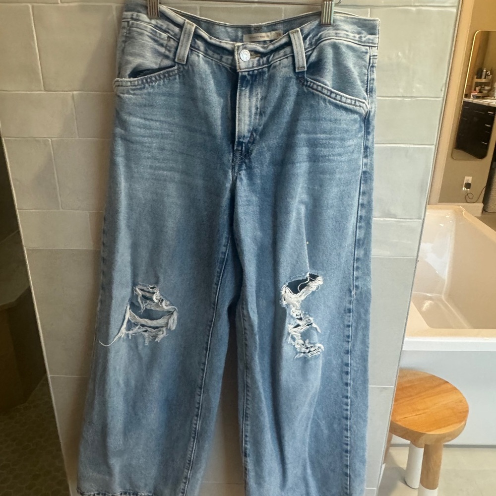 Levi’s ‘94 baggy wide leg jeans.Distressed. Sz 28.